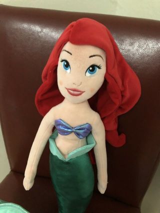 Disney Store - Ariel The Little Mermaid - Plush Doll Soft 22” Princess Stuffed 2