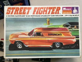 Vintage Monogram 1:24 Scale Street Fighter Model Car Kit Junkyard.  Orig.  Issue