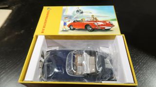 Die Blechtrommel 1:50 Tin Plate Wind Up Porsche 356 Finished In Blue Retro Boxed