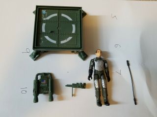 Gi Joe 1983 Grand Slam Laser Jet Pack Soldier Great Silver Pads W Accessories