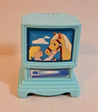 Fisher - Price Loving Family Dollhouse Miniature 1994 Blue Tv Kid 