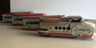 Vintage Marx Tin Litho Train Engine And 3 Cars Union Pacific