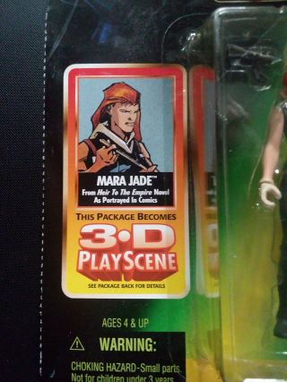 Star Wars Expanded Universe Mara Jade Figure w/ 3 - D Play Scene,  Kenner 1998 3