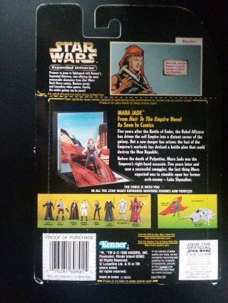 Star Wars Expanded Universe Mara Jade Figure w/ 3 - D Play Scene,  Kenner 1998 4