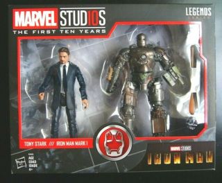Marvel Studios First Ten Years Tony Stark And Mark 1 Iron Man Action Figures