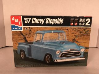 1957 ’57 Chevy Stepside Truck Amt Ertl 1:25 6309 Model Kit Open Box