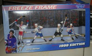 1998 Wayne Gretzky Freeze Frame Starting Lineup Rangers Oilers Blues Kings