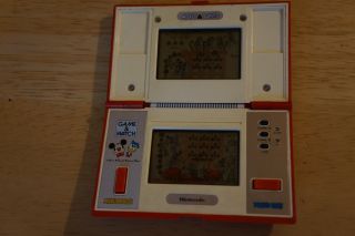 Nintendo Game & Watch Mickey & Donald Handheld Electronic Multi - Screen 1982 5