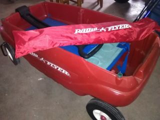 Radio Flyer 3951 3 In 1 Ez Fold Wagon With Canopy - Red