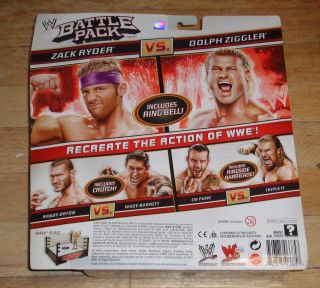 2012 WWF WWE Mattel Dolph Ziggler Zack Ryder Battle Pack Wrestling Figure Signed 2