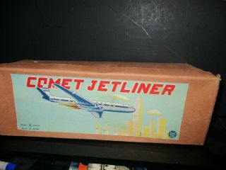 Orignal Box Only Japan Tin Friction Toy Comet Jet Plane A18 Pa