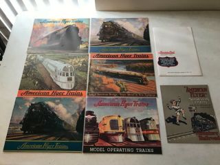 8 Rare 1915 - 1940s American Flyer Train Catalogs Lionel Arch 50s 70s Reprints