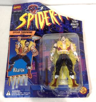 1994 Toy Biz Spider - Man Spiderman Action Figure Animated Series Kraven