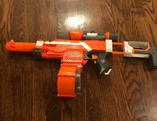 Nerf N - Strike Stryfe With Scope And A Front Piece Also A Shoulder Piece