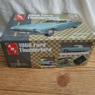 AMT 1966 Ford Thunderbird 1/25 scale model kit open box complete 2