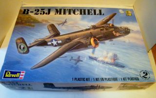 Revell B - 25j Mitchell Airplane Model Kit - Unassembled In Open Box