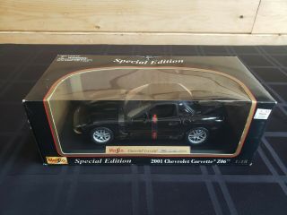 Maisto Special Edition 2001 Chevrolet Corvette Z06 1:18 Scale Model Black