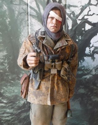 1/6 Scale german WW2 waffen SS NCO wounded custom figure (DID,  Hot Toys,  DML) 2