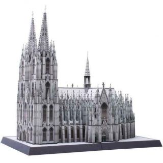 3d Diy Germany Cologne Cathedral Building Paper Model Puzzle Kit Kids Xmas Gift