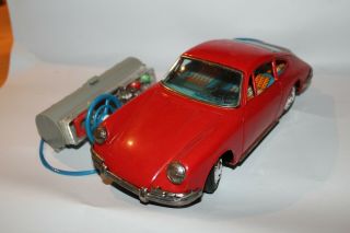 Bandai Porsche 911 Japanese Tin Toy Bo W/ Remote 1960s