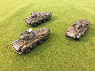 Flames Of War Fow German Panzer Puma Scout Recon Armored Car Platoon Painted