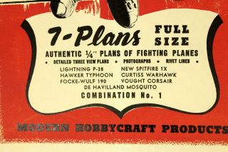 Wwii Fighting Plane Plans Lightning Typhoon Curtiss Spitfire Mosquito Corsair,  1