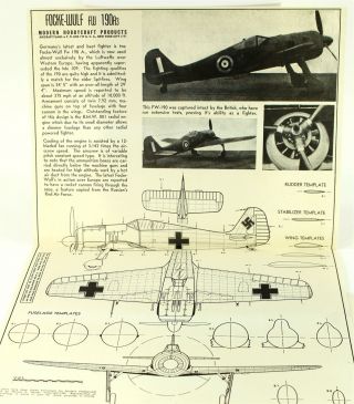 WWII Fighting Plane Plans Lightning Typhoon Curtiss Spitfire Mosquito Corsair,  1 5