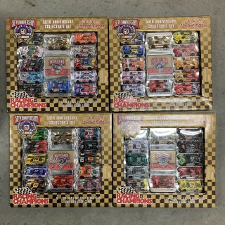 Racing Champions Nascar 50th Anniversary Set Of 4 Total 48 Diecast Cars