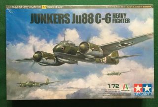 Junkers Ju88 C - 6 Heavy Fighter Tamiya 1/72 Scale Aircraft Kit 6077 - Sealed/nib