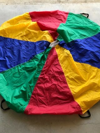 6 Foot Parachute With Handles Kids Game Pe Summer Camp Color Team Building
