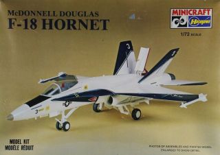 Hasegawa Minicraft 1:72 Mcdonnell Douglas F - 18 Hornet Plastic Model Kit 1154u2