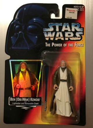 Ben Obi - Wan Kenobi Star Wars Power Of The Force Card Orange Hologram Moc Rare