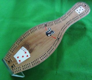 Sports Boards Inc Cribbage Bowl Boards Bowling Pin Cribbage Board With 6 Pegs
