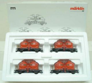 Marklin 4514 Ho Scale Silowagen 4 - Car Set Ln/box