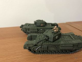 Fow Painted Ww2 British Churchill Tanks 15mm 1/100