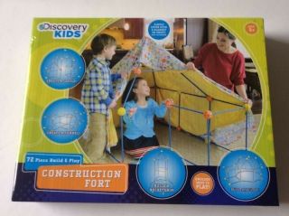 Discovery Kids Construction Fort Playhouse 72 Piece Complete Building Set