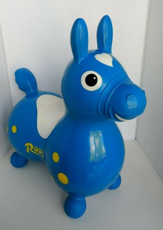 Gymnic Rody Horse Baby Toddler Ride On Vinyl Bouncing Toy,  Blue,  Ships Deflated