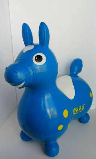 Gymnic Rody Horse Baby Toddler Ride On Vinyl Bouncing Toy,  Blue,  Ships deflated 4