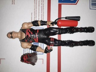 Wwe Mattel Wlite Rare Ringside Collectibles Kane Figure With Mask And Fire Extin