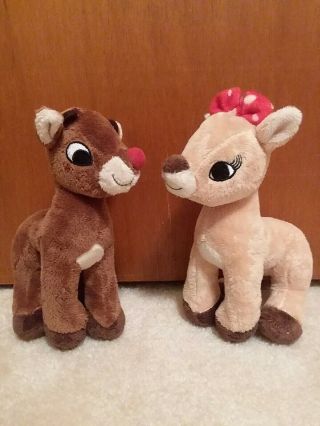 Rudolph The Red Nosed Reindeer And Clarice 7 " Plush Doll Stuffed Animal