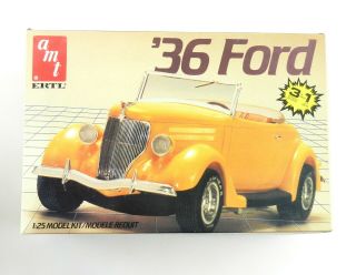 Amt Ertl 1:25 Scale 6591 1936 Ford Convertible 3 In 1 Model Kit Nib T70