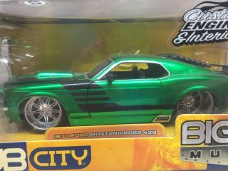 Dub City Big Time Muscle 1970 Ford Mustang Boss 429 Green