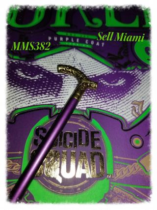 1/6 Hot Toys Suicide Squad The Joker Mms382 Purple And Gold Colored Purple Cane