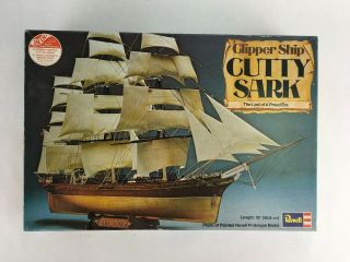 Vintage 1975 Revell Model H - 139 Cutty Sark Clipper Ship 16 " Opened