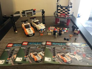 Lego 75912 Speed Champions Porsche 911 Gt Finish Line - 99 Complete - Cars Race