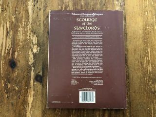 TSR 9167 Dungeons & Dragons Module A1 - 4 1986 Scourge Of The Slavelords 2