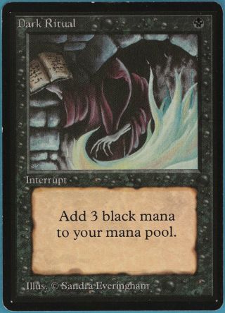 Dark Ritual Beta Spld Black Common Magic The Gathering Mtg Card (35584) Abugames