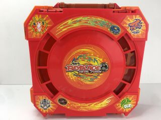 Beyblade Metal Fusion Orange Red Folding Travel Battle Arena Case