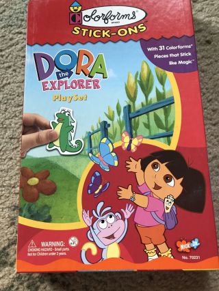 2002 Colorforms Dora The Explorer Stick On Playset Nick Jr