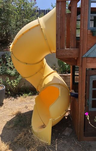 Yellow Tube Slide Playground Accessories